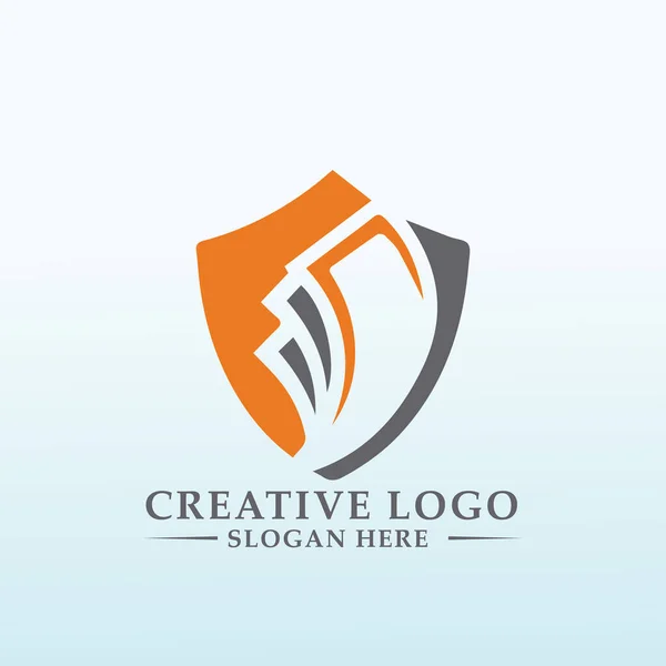 Score Crédit Logo Protection Identité — Image vectorielle