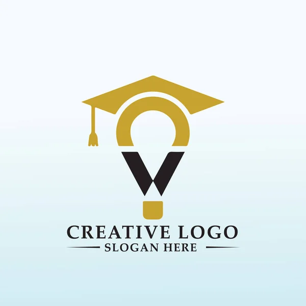 Zenginlik Eğitim Harfi Logo Tasarımı — Stok Vektör