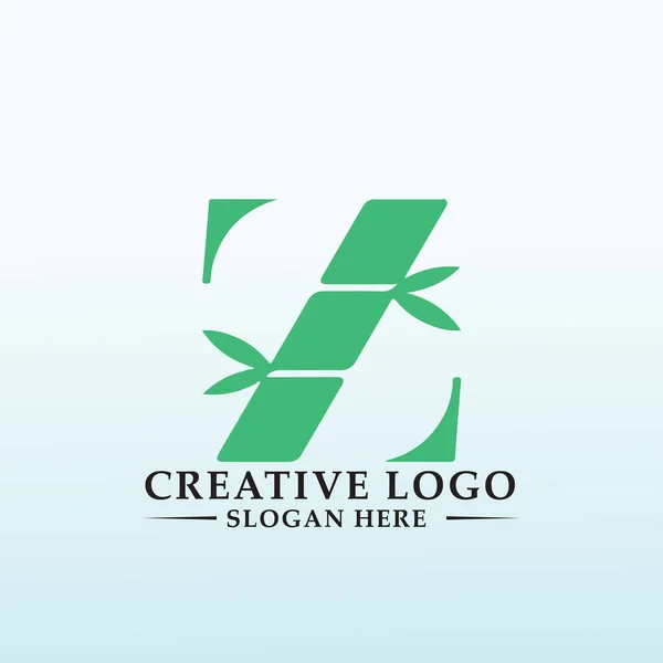 Logotipo Negócio Precisa Marcar Estilo Bambu — Vetor de Stock
