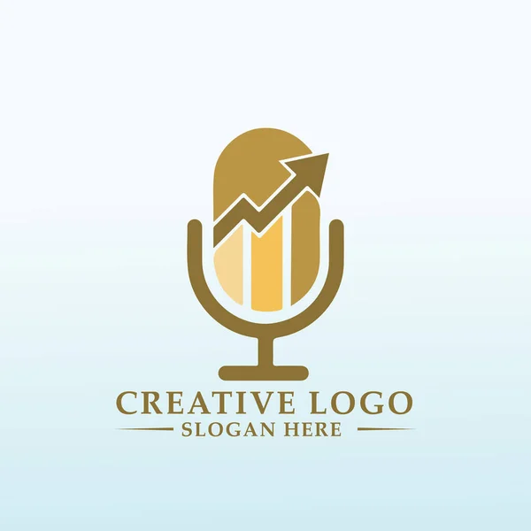 Entwerfen Sie Ein Logo Für Den Money Podcast — Stockvektor