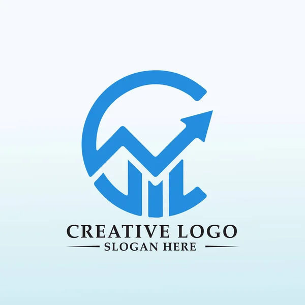 Разработка Логотипа Выскочки Финансовые Услуги Тренерская Фирма — стоковый вектор