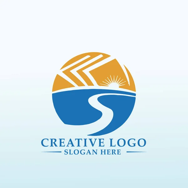 Sonnenschein Professionelle Steuerbuchhaltung Für Kleinunternehmen Und Privatpersonen Logo — Stockvektor