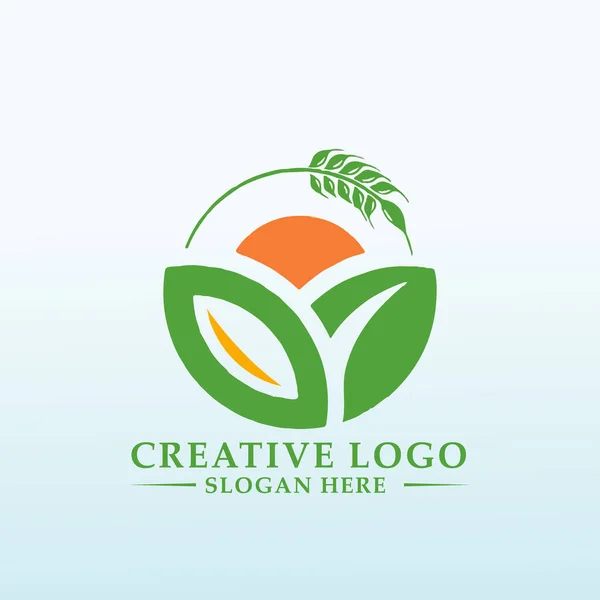 Logotipo Agricultura Simple Para Consultores Cultivos — Archivo Imágenes Vectoriales