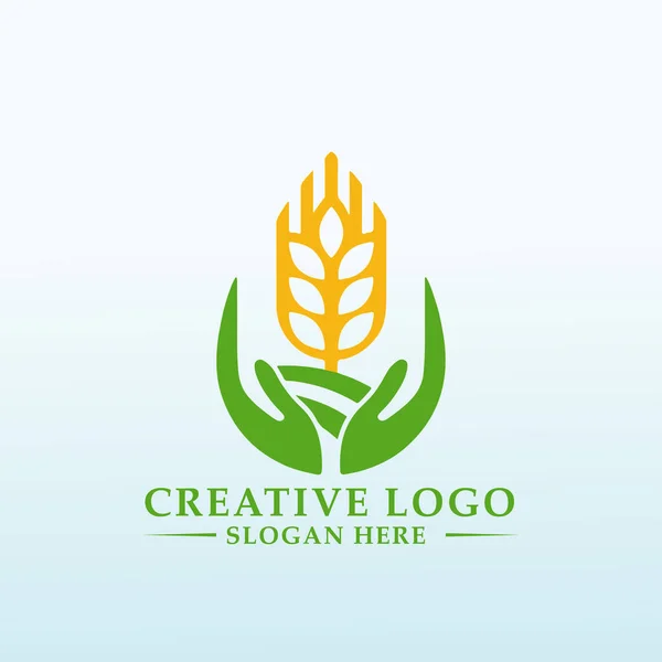 Logo Agricole Simple Pour Les Consultants Cultures — Image vectorielle
