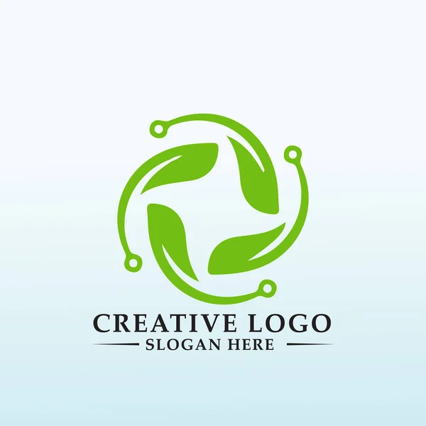 Projektowanie Logo Społeczności Cyfrowych Rolnictwo — Wektor stockowy