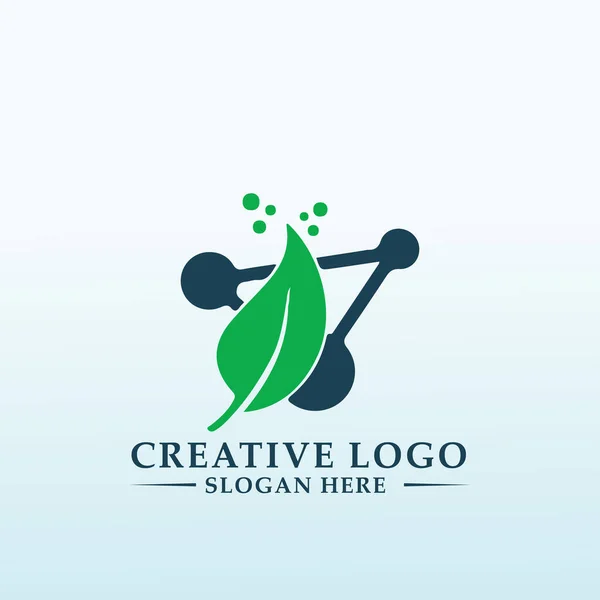 Ciência Design Logotipo Computacional — Vetor de Stock