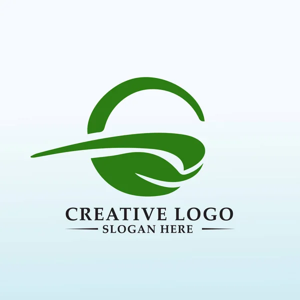 Органический Дизайн Логотипа Зеленой Бакалеи — стоковый вектор