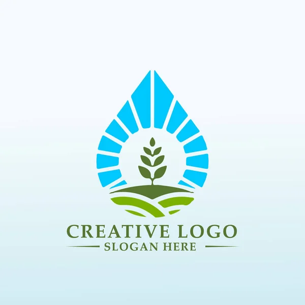 Logo Des Aliments Pour Animaux Des Huiles Végétales — Image vectorielle