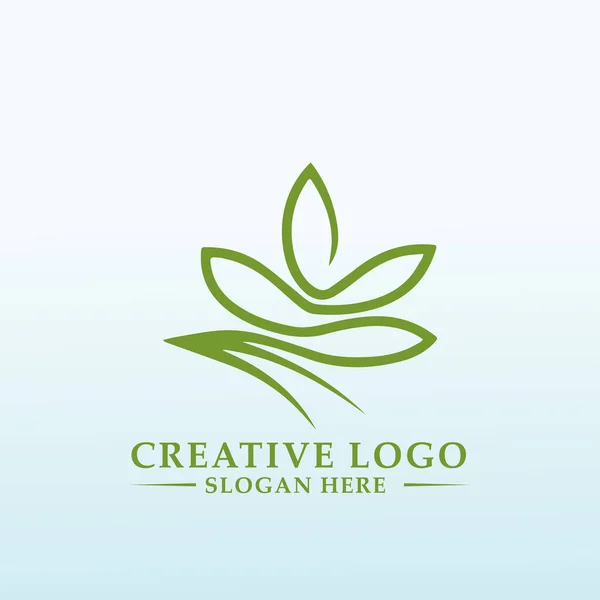 Cannabis Farms Virginia Logo Design — Vettoriale Stock