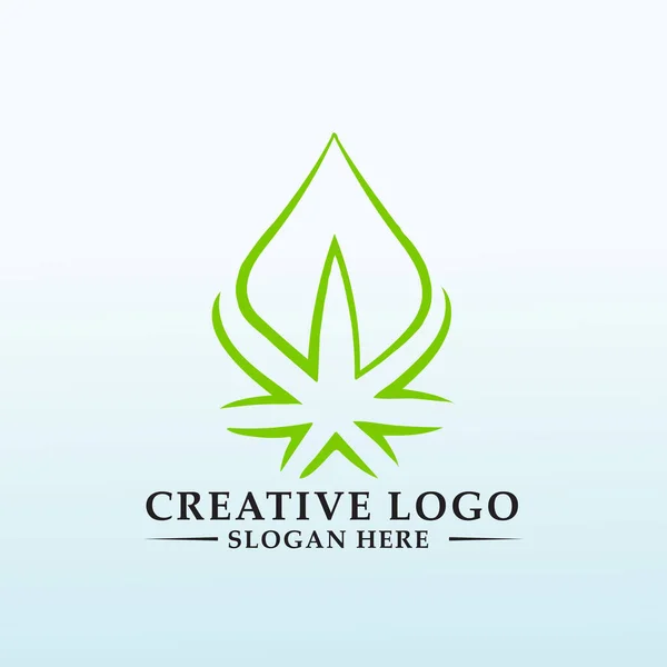Cannabis Farms Virginia Logo Design — Image vectorielle
