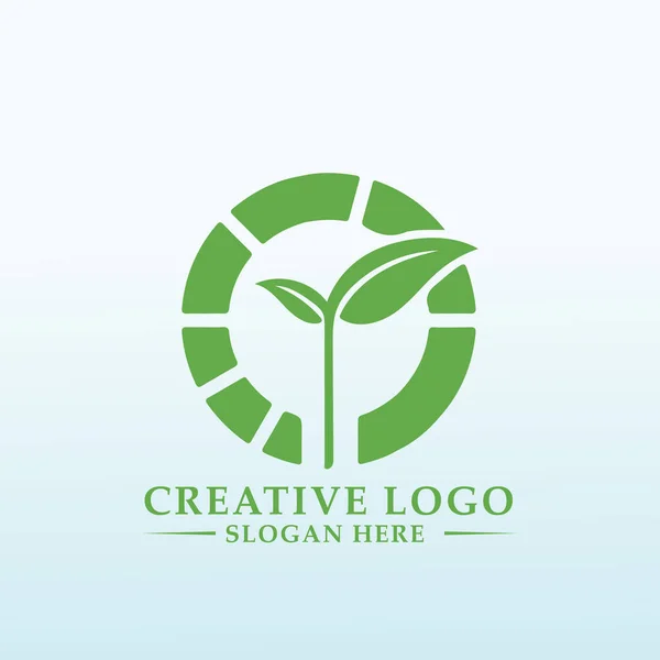 Bitki Büyüme Uyarıcıları Logosu Için Tasarım — Stok Vektör