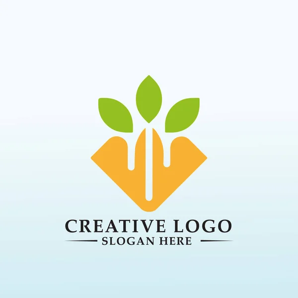 Λογότυπο Για Μια Γεωργία Συμπλήρωμα Και Την Εταιρεία Τροφίμων — Διανυσματικό Αρχείο