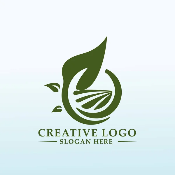 Дизайн Простой Броский Логотип Сельскохозяйственной Продукции — стоковый вектор