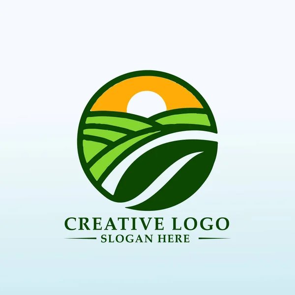 Moderní Logo Pro Malou Farmu Zeleniny Severu — Stockový vektor