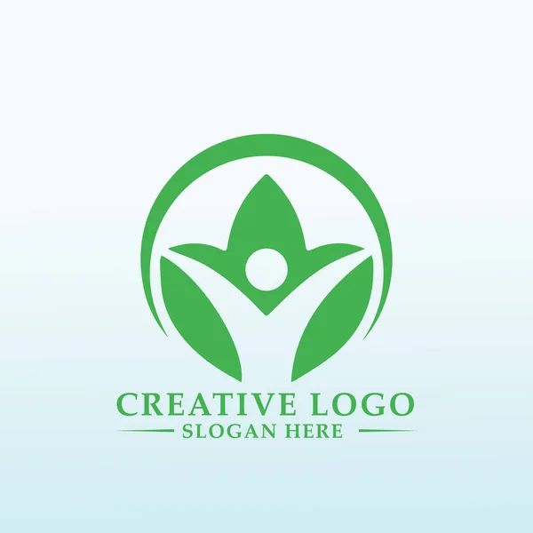 Herstellung Von Green Coffee Bean Logo — Stockvektor