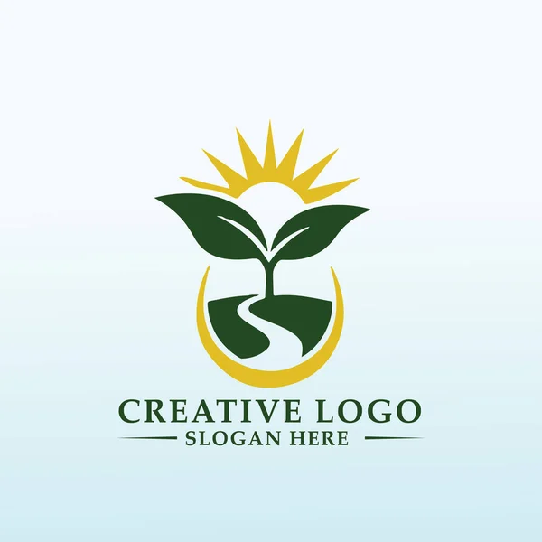 Logo Aziendale Basato Agro New Age — Vettoriale Stock