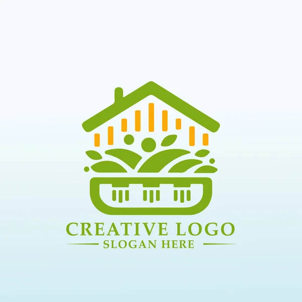 Vyvinutá Pro Ekologické Logo — Stockový vektor