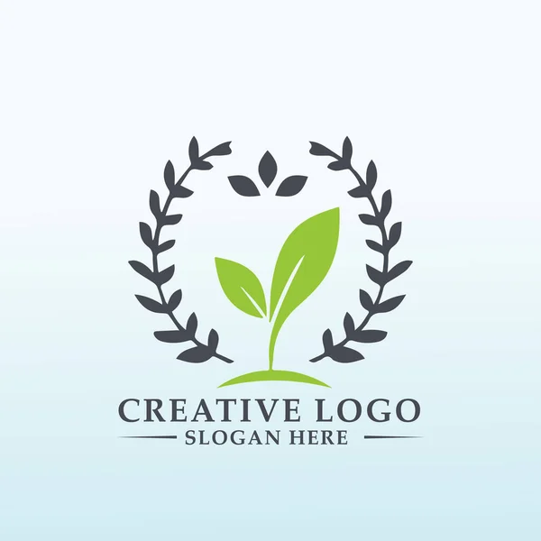 Design Des Logos Der Industriellen Hanfbauern — Stockvektor