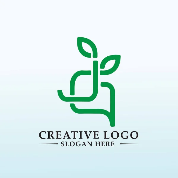 Büyük Tarımsal Fesleğen Yetiştiricileri Logo Tasarımı — Stok Vektör