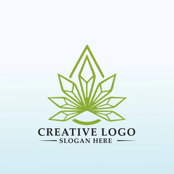 Design Der Cannabis Farmen Virginia Logo — Stockvektor