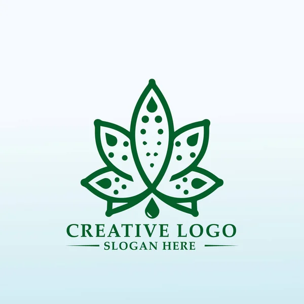 Cannabis Farms Virginia Logo Design — Vettoriale Stock