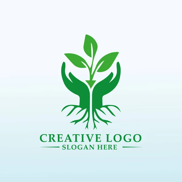Logo Training Center Bio Dynamic Agriculture — Stock Vector
