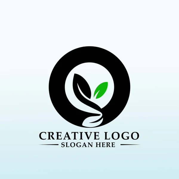 Logo Que Ayuda Plantar Cosechar — Archivo Imágenes Vectoriales