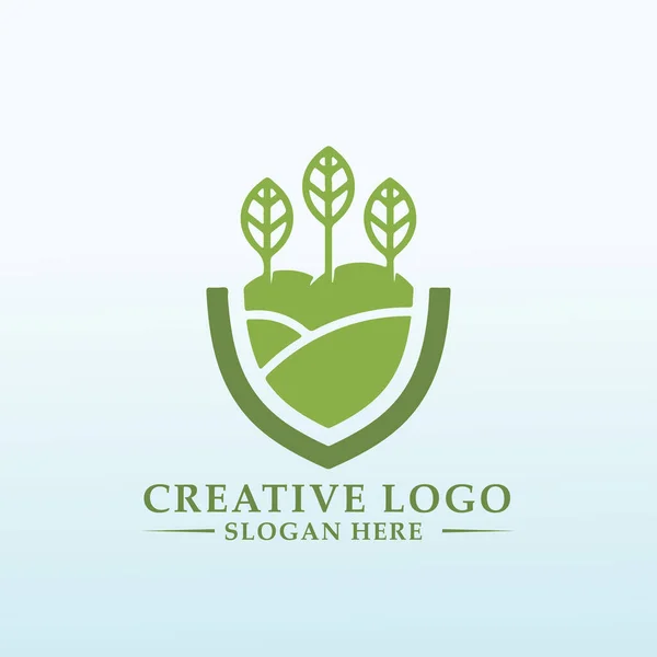 ランドスケープビジネスのロゴデザイン — ストックベクタ