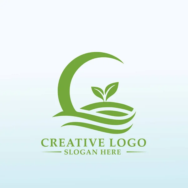 Concevoir Logo Moderne Pour Notre Ferme — Image vectorielle