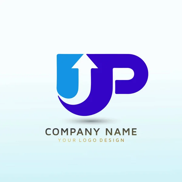 Upp Logotyp Design För Järnväg Analytisk Plattform — Stock vektor
