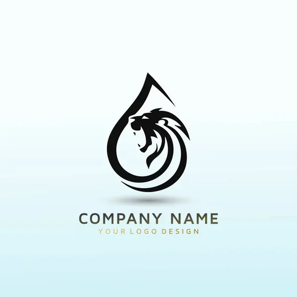Męskie Unikalne Logo Projektowe Lew — Wektor stockowy