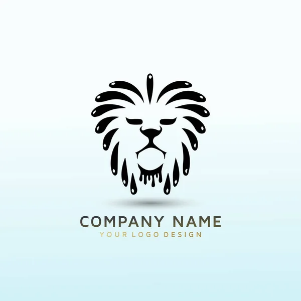 Męskie Unikalne Logo Projektowe Lew — Wektor stockowy