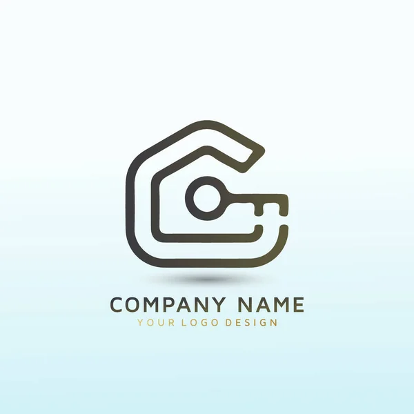 Inspecter Les Maisons Les Propriétés Commerciales Logo — Image vectorielle