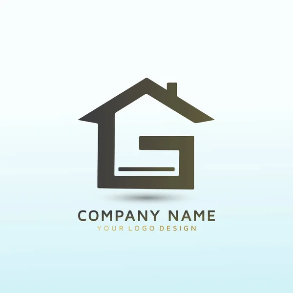 Prohlédnout Domy Obchodní Nemovitosti Logo — Stockový vektor
