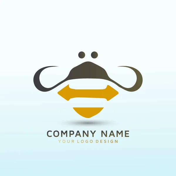 Fin Tech Platform Логотип Літери Бджола — стоковий вектор