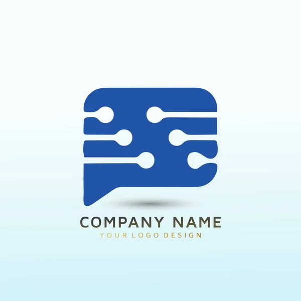 Teknikföretag Som Söker Logotyp För Produktfunktion — Stock vektor