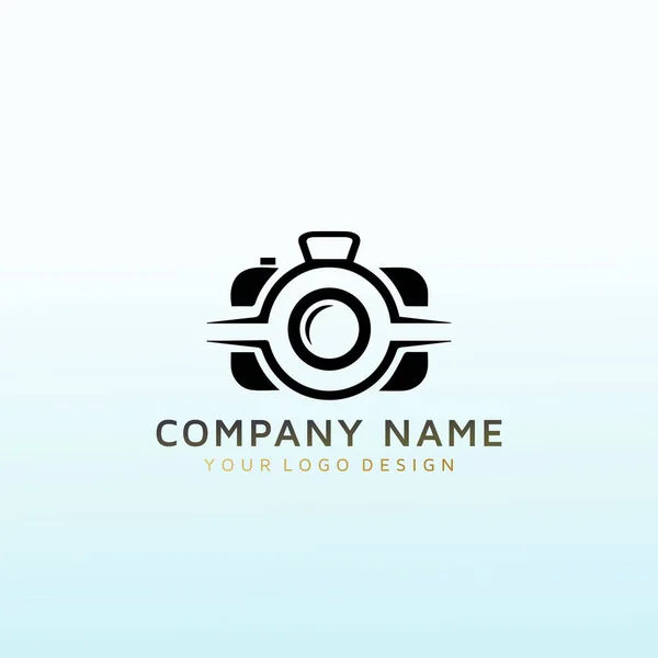 Σχεδιασμός Λογότυπου Για Υβριδική Επιχείρηση Προσωπικής Εκπαίδευσης Και Φωτογραφίας — Διανυσματικό Αρχείο