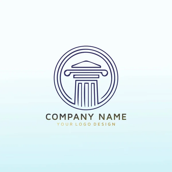Law Firm Looking Logo Design — Stock Vector