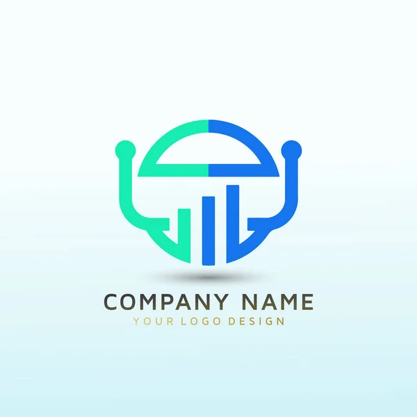 Σχεδιασμός Λογότυπο Για Online Brand Building Consultants — Διανυσματικό Αρχείο