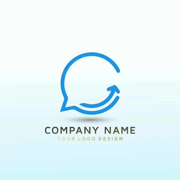 Voice Logo Design Modern Tech Start — Stock Vector