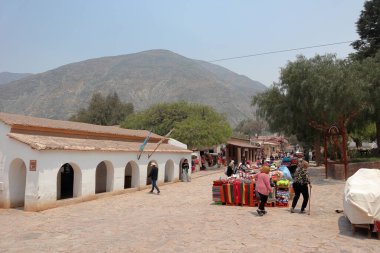 Purmamarca cabildo - Purmamarca, Jujuy, Arjantin. Yüksek kalite fotoğraf