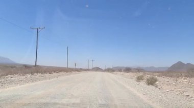 Arjantin 'de, Route 40' ın kaktüs çölünde toprak yol. Yüksek kaliteli FullHD görüntüler