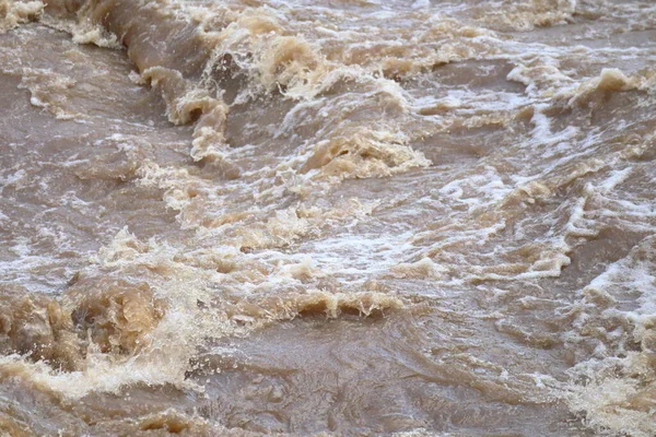 Brown water is seen in Piracicaba river, after heavy rains in Sao Paulo state, Brazil. High quality photo