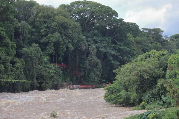 Brown water is seen in Piracicaba river, after heavy rains in Sao Paulo state, Brazil. High quality photo