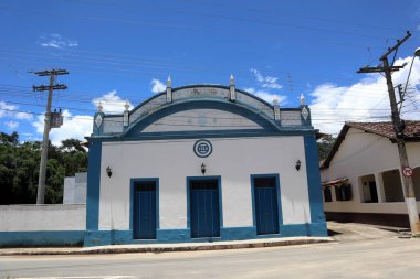 Sao Jose do Barreiro, Sao Paulo, Brezilya, 25 Şubat, 2023. Cine Theatro Sao Jose, 1868 'den kalma, güneşli bir öğleden sonra. Yüksek kalite fotoğraf