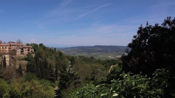 Volterra Toscana Italia Maggio 2023 Veduta Panoramica Dal Belvedere Volterra — Video Stock