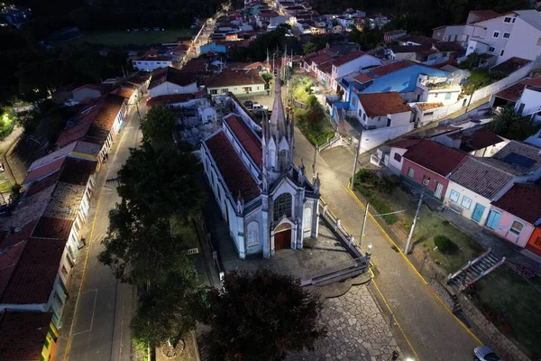 圣路易斯 帕莱廷加 2023年5月5日 巴西圣保罗州圣路易斯 多帕莱廷加历史中心的玫瑰教堂圣母门面 高质量的照片 — 图库照片