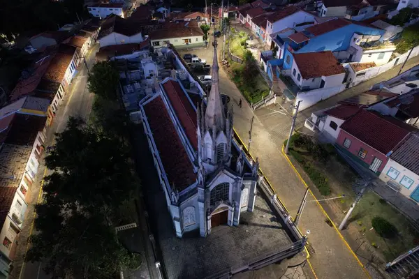 圣路易斯 帕莱廷加 2023年5月5日 巴西圣保罗州圣路易斯 多帕莱廷加历史中心的玫瑰教堂圣母门面 高质量的照片 — 图库照片