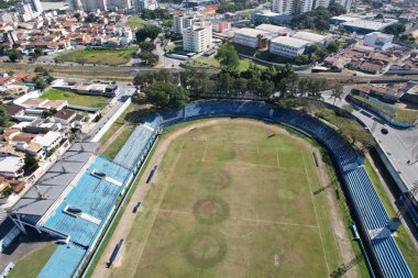 Taubate, SP, Brezilya: 29 Haziran 2023. Esport Clube Taubate 'in genellikle oynadığı Joaquim de Moraes Filho futbol sahasında. Stadyum. Futbol mu?