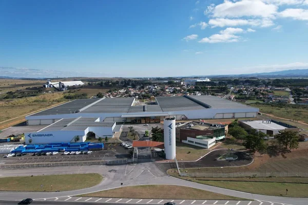 Taubate, Brezilya: 20 Temmuz 2023. Embraer Eve Air Mobilities EVTOLS 'un üretileceği bina